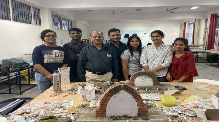 2 days Brick Masonry workshop from dated 21-10-2019 to 22-10-2019 has been conducted in the campus for the students of Ist & IInd year.